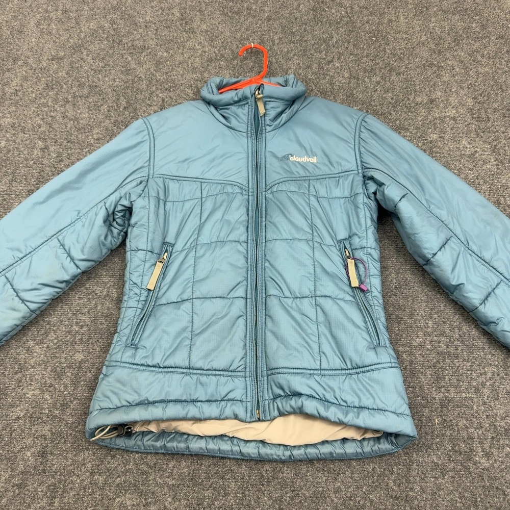 Cloudveil Jacket Womens XS Blue Nylon Primaloft Quilted Puffer Outdoor Gorpcore